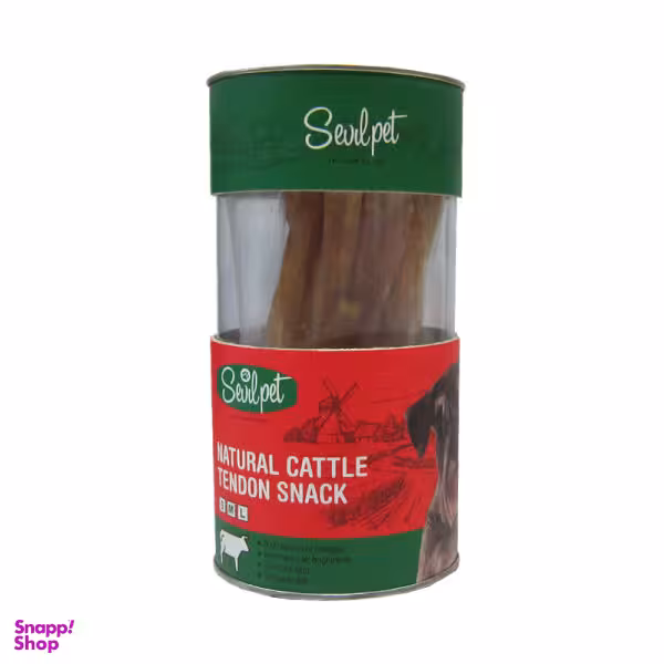 تشویقی سگ سویل پت (Sevil Pet) مدل Natural Cattle Tendon Snack وزن 100 گرم