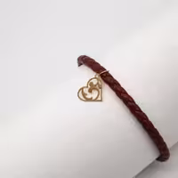 دستبند چرم طرح قلب