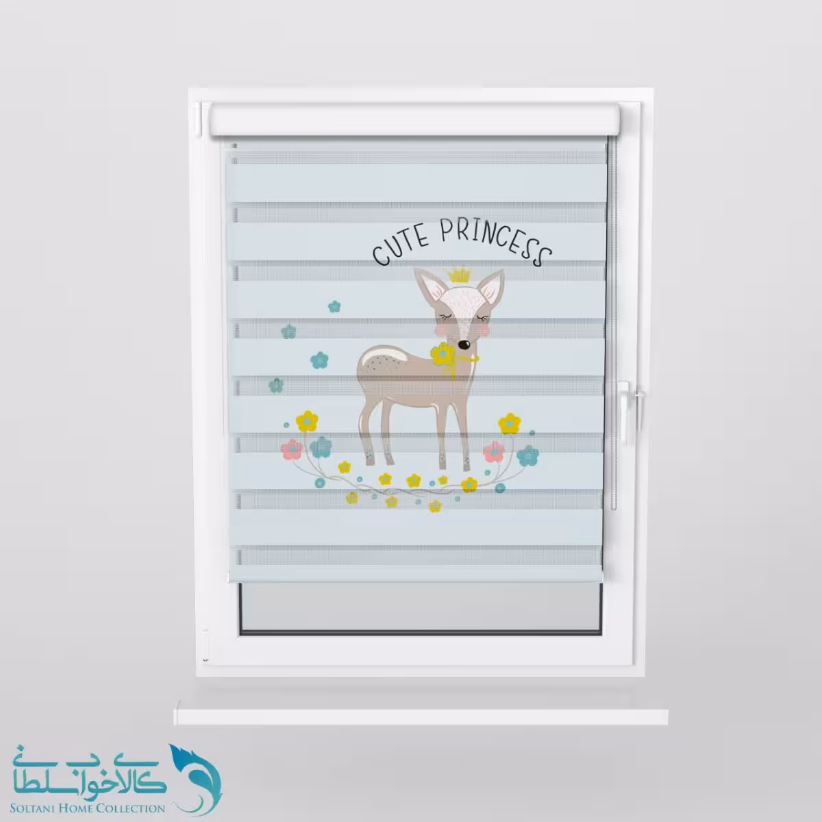 پرده زبرا اتاق کودک طرح آهو کد A1739