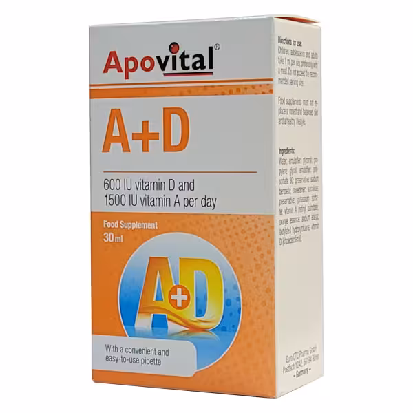 قطره ویتامین آ د آپوویتال 30 میلی لیتری