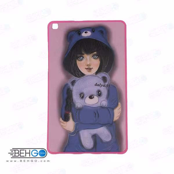 قاب T295 کاور مدل طرح دار دخترانه کد 11 صورتی تبلت سامسونگ تی 295 گلکسی مناسب سامسونگ Cover For Samsung Galaxy Tab A 8.0 2019 LTE SM-T295