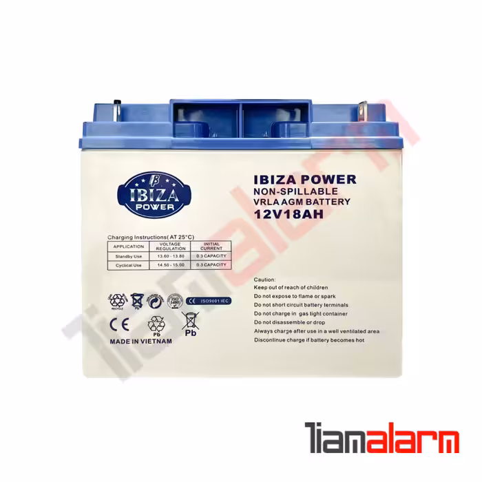 باتری 12 ولت 18 آمپر ایبیزاپاور IBIZA POWER