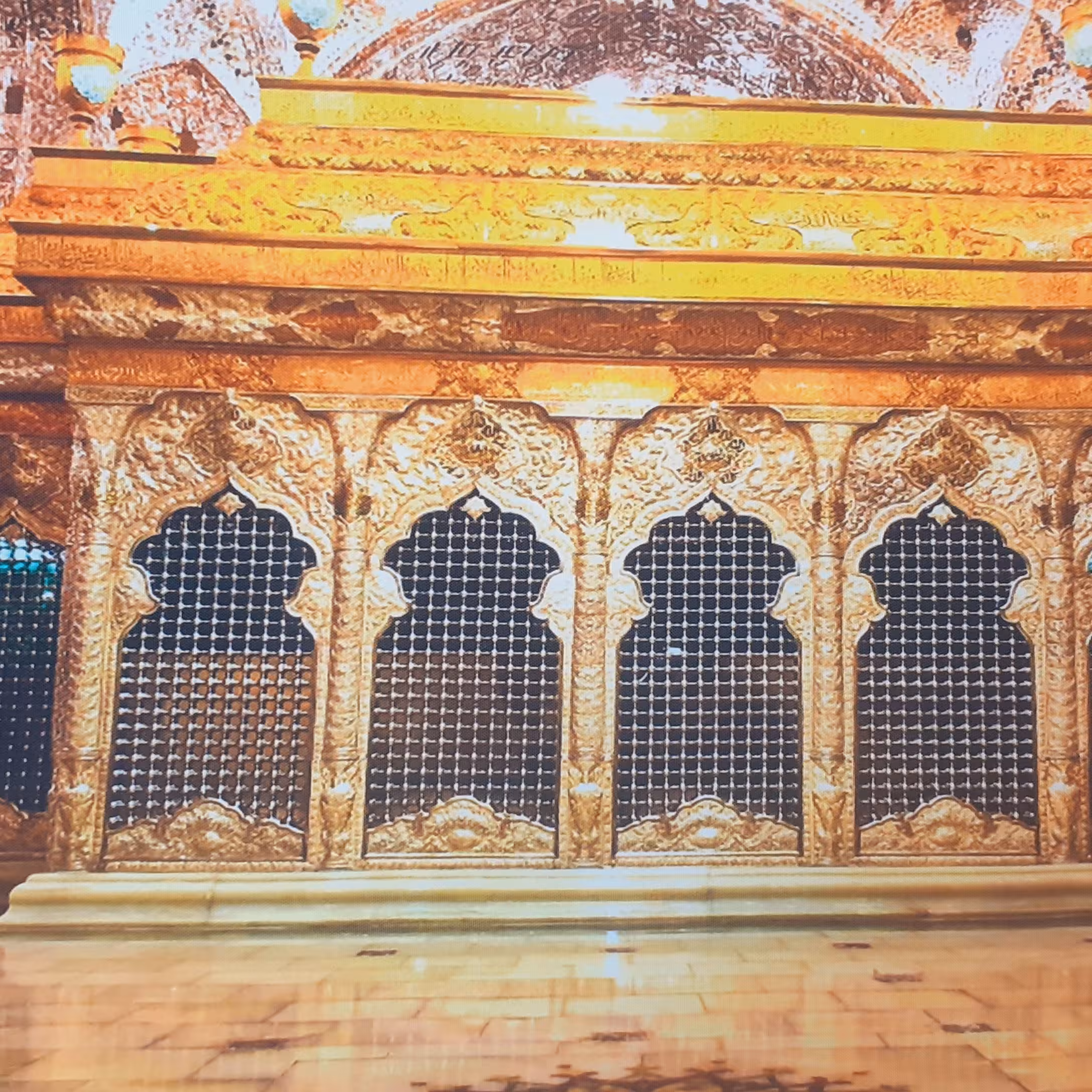 تابلو چراغی حرم امام حسین