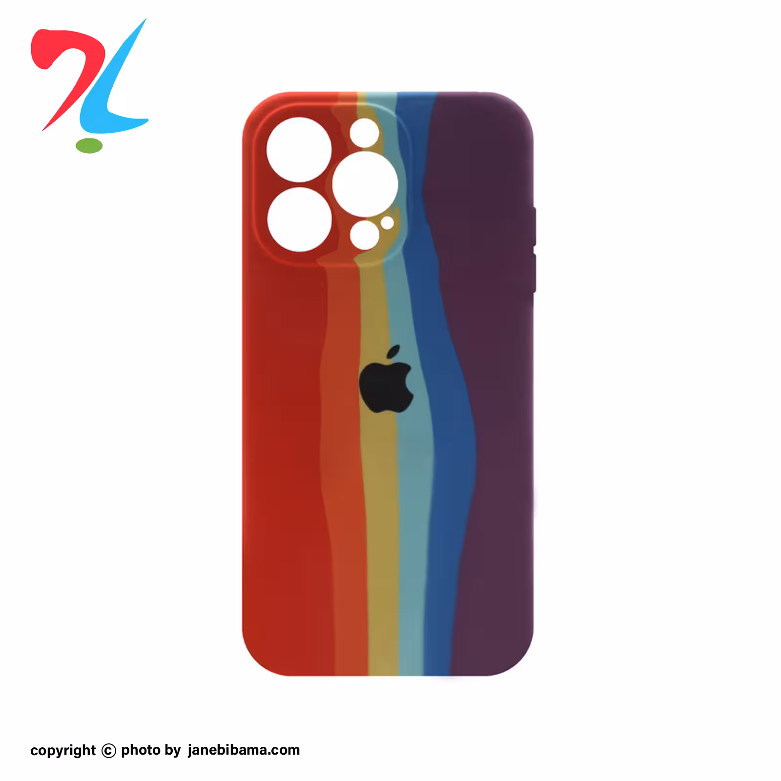 قاب سیلیکونی اورجینال رنگین کمانی محافظ لنزدار اورجینال آیفون Apple iphone 13 pro max - رنگ بنفش