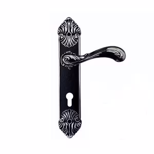 دستگیره پلاک کد 2000 مشکی کروم - یراقینو فروش یراق آلات کابینت و درب