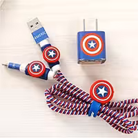 پک محافظ معمولی کابل شارژر مرد آمریکا Captain American Usb Cable Protector