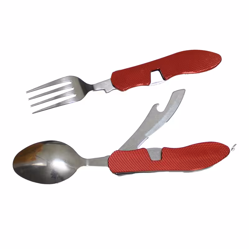 پک3 عددی قاشق چنگال تاشو – قرمز