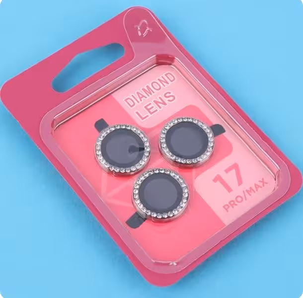 گلس محافظ لنز نگین دار گوشی ایفون 17PROMAX