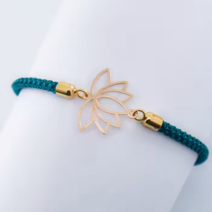 دستبند بافت گل نیلوفر