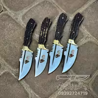 چاقو تیزی فولادی طرح شاخ مروارید همراه با غلاف