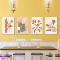 تابلو شاسی بکلیت طرح مینیمال گل و گندم مدل SH-590 مجموعه 4 عددی