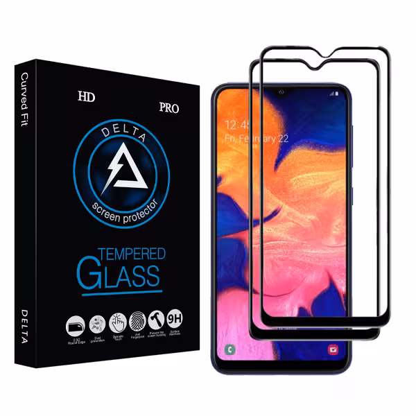 محافظ صفحه نمایش سرامیکی دلتا مدل Fit مناسب برای گوشی موبایل سامسونگ Galaxy M10 بسته دو عددی