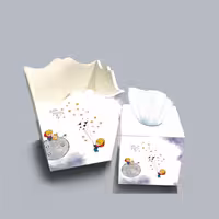 ست سطل و جا دستمال چوبی کودک طرح شازده کوچولو کد A2732