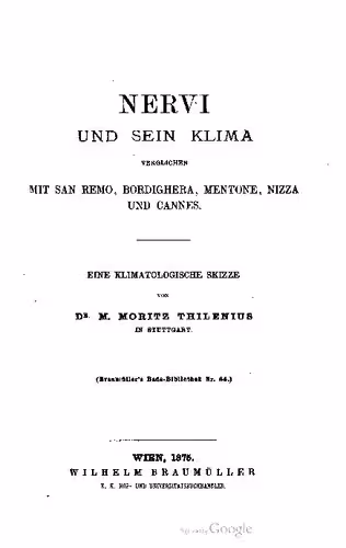 خرید و دانلود نسخه کامل کتاب Nervi und sein Klima verglichen mit San Remo, Bordighera, Mentone, Nizza und Cannes