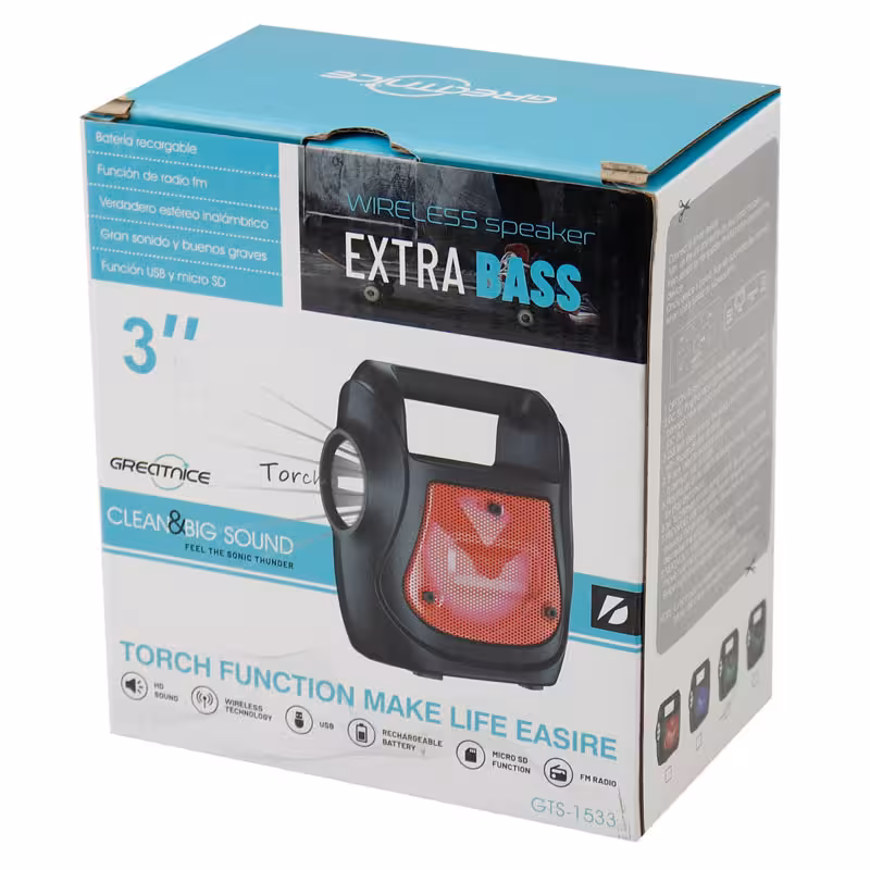 اسپیکر بلوتوثی قابل حمل مدل  (فروش تک و عمده)GTS 1533