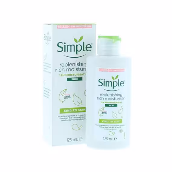 کرم آبرسان سیمپل SIMPLE مدل RICH حجم 125 میلی لیتر