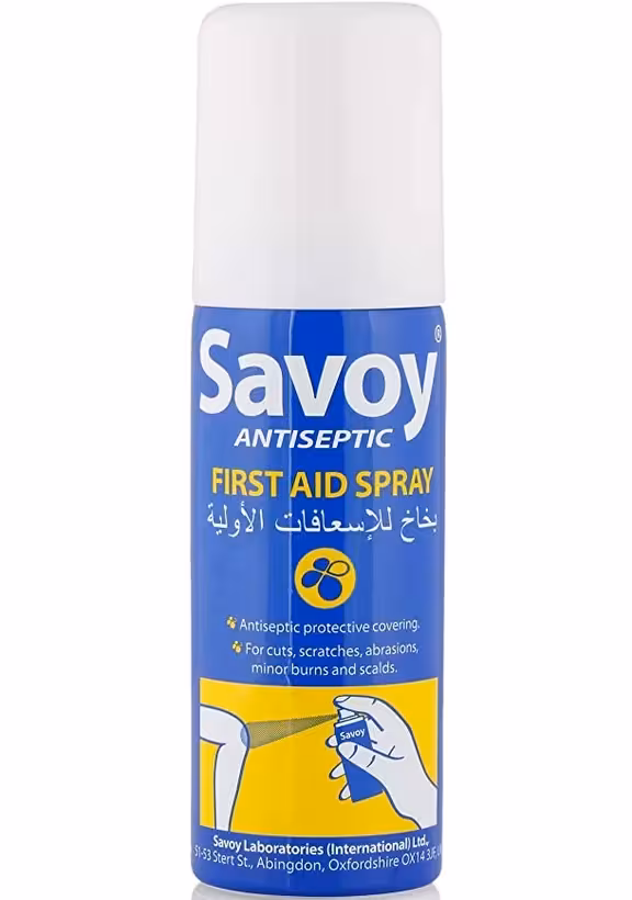 اسپری ضدعفونی‌کننده Savoy، مدل کمک‌های اولیه، حجم 50 میلی‌لیتر