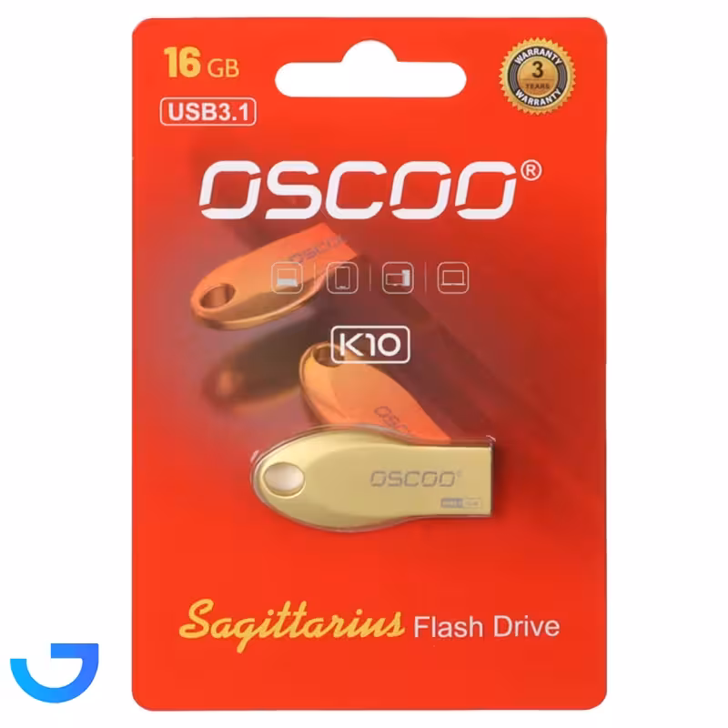 جزئیات ، قیمت و خرید فلش مموری اسکو مدل OSCOO K10 Sagittarius USB3.1 Flash Memory - 16GB | فروشگاه آریا