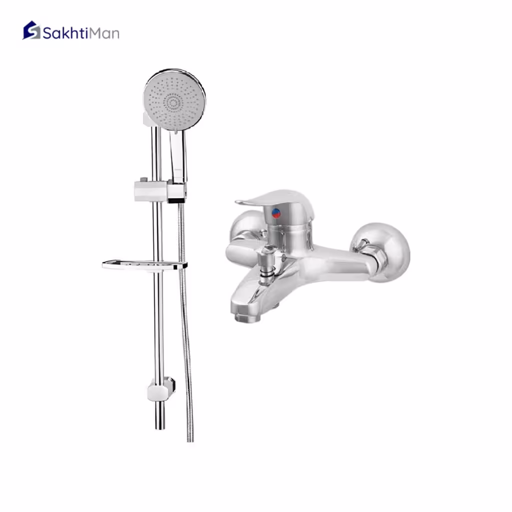 مجموعه 2 عددی شیر حمام و علم دوش مدل دسته اردکی