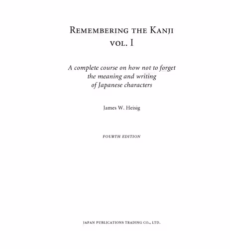 خرید و دانلود نسخه کامل کتاب Remembering the Kanji vol. I