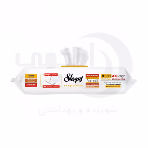 دستمال مرطوب طی اسلیپی Sleepy حاوی صابون عربی بسته 50 عددی