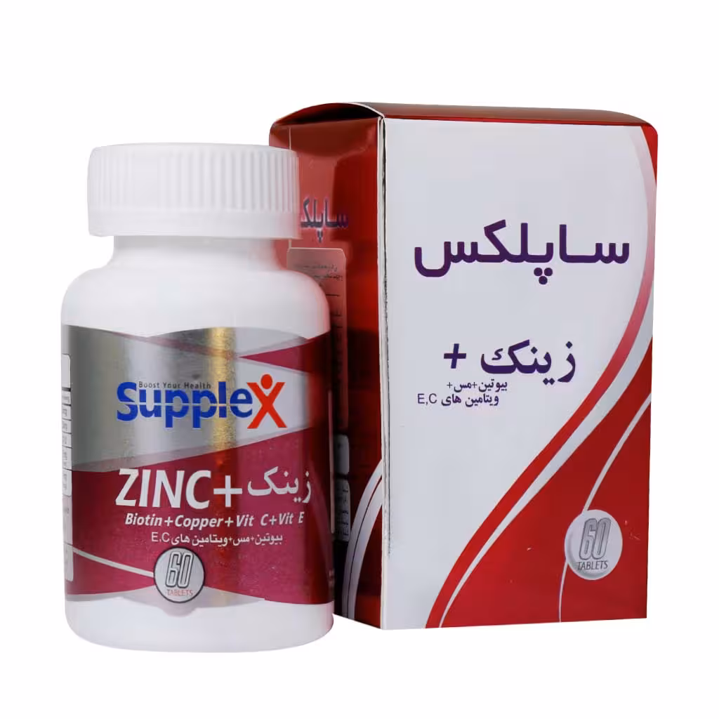 قرص زینک پلاس بیوتین ساپلکس 60 عددی