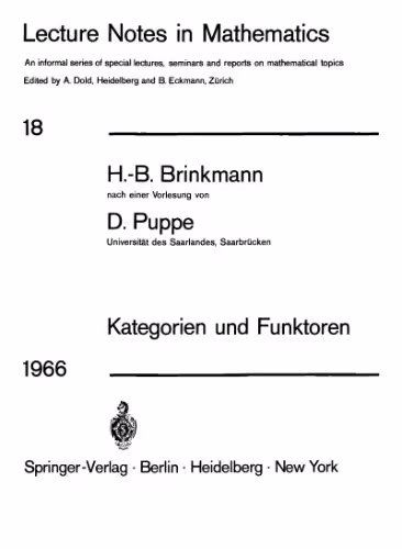خرید و دانلود نسخه کامل کتاب Kategorien und Funktoren. Nach einer Vorlesung von D. Puppe