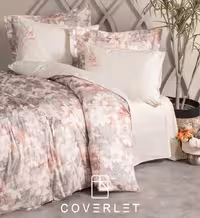 روتختی دونفره گل‌بهی طرح‌دار کاوری مدل Layana