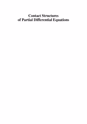 خرید و دانلود نسخه کامل کتاب Contact Structures of Partial Differential Equations