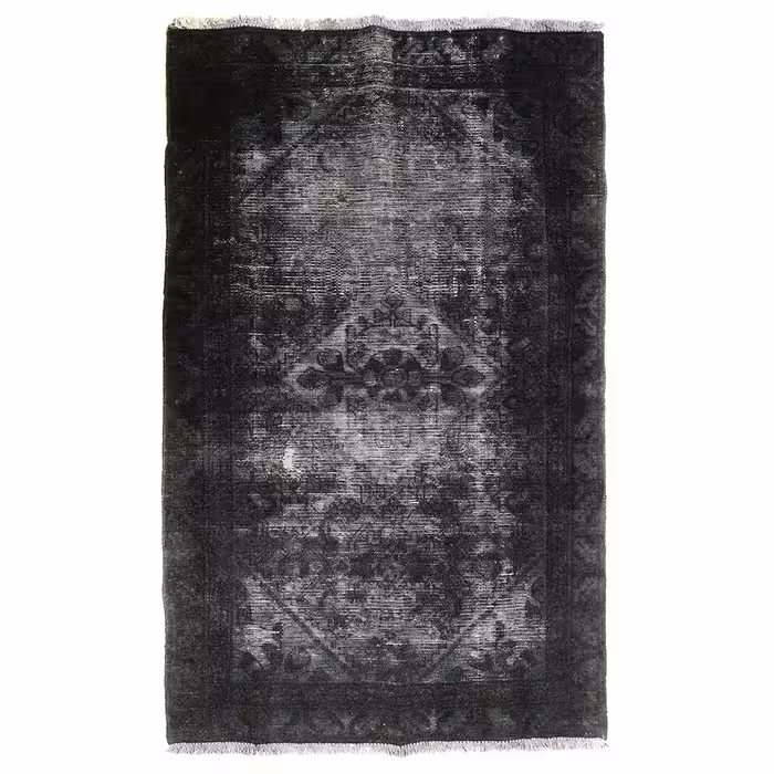 فرش وینتیج دستبافت رنگ شده یک و نیم متری