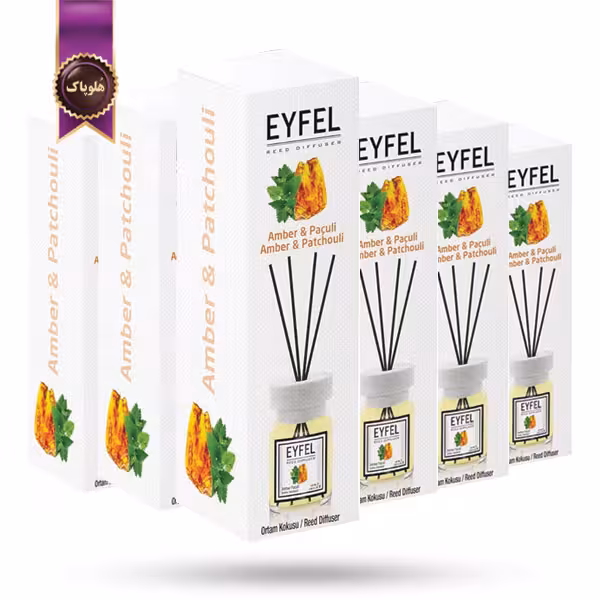6 عدد خوشبوکننده هوا ایفل EYFEL مدل کهربا و پاتچولی Amber & Patchouli حجم 120 میلی لیتر (اورجینال)