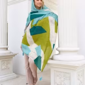 شال نخی بهاره چاپ خیس
