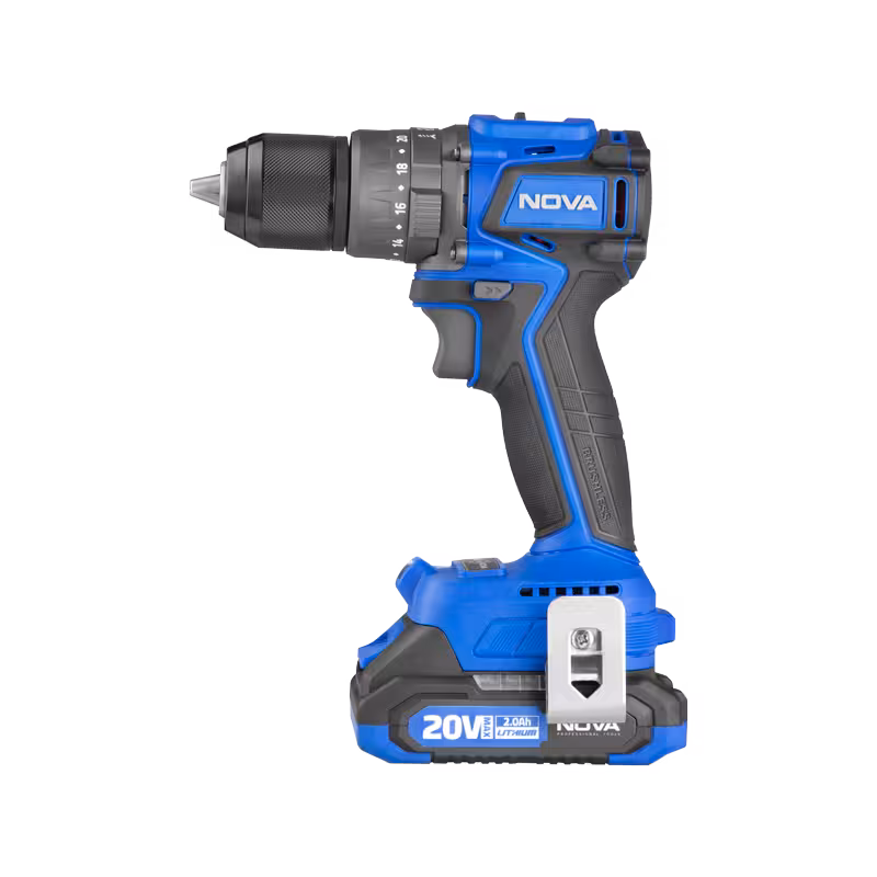 دریل پیچ گوشتی شارژی نووا  13 میلیمتری 20 ولت براشلس با کیف BMC کد 5522