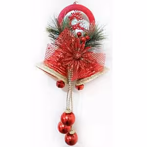 خرید زنگوله درخت کریسمس قرمز کد 4