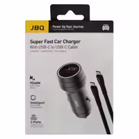 شارژر فندکی 48w دو پورت یک پورت PD سوپر فست بهمراه کابل دوسر Type-c سیلیکونیJBQ