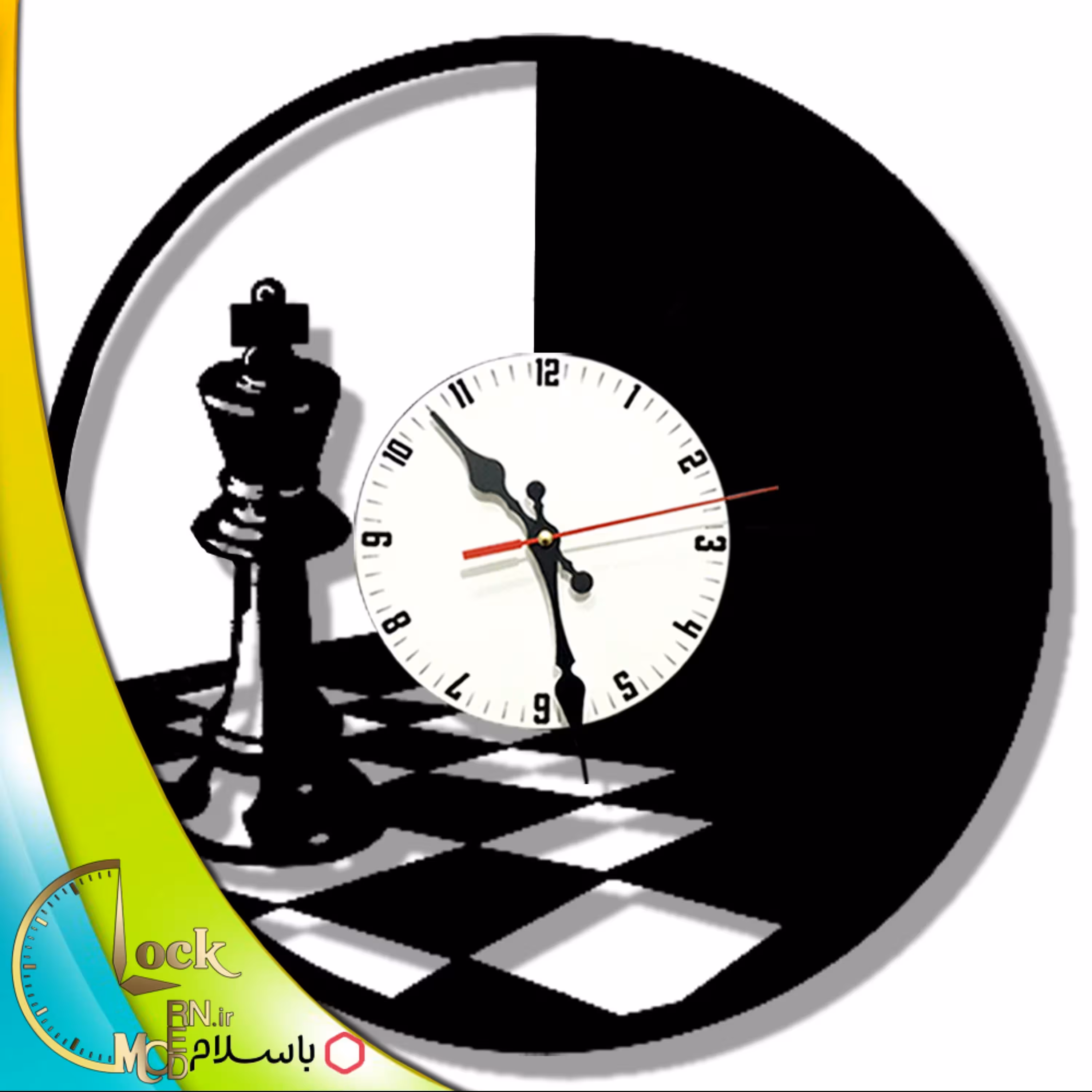 ساعت دیواری طرح شطرنج کد 448 (پس کرایه)