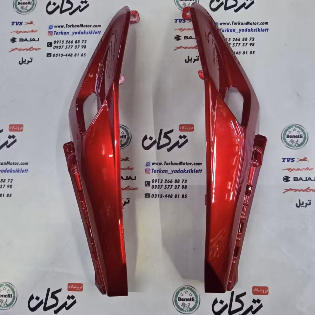 فلاپ ( قاب ) رکاب زیر پا قسمت عقب طرح کلیک 170 و واریو 170 و 160 ( قرمز براق ) خارجی جفتی