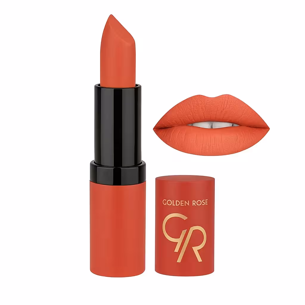 رژ لب جامد مات و مخملی گلدن رز Golden Rose مدل GR Velvet Matte Lipstick شماره 31