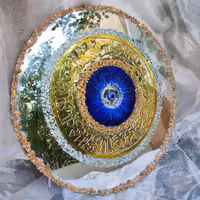 تابلو چشم نظر رزینی آیینه ای شیک