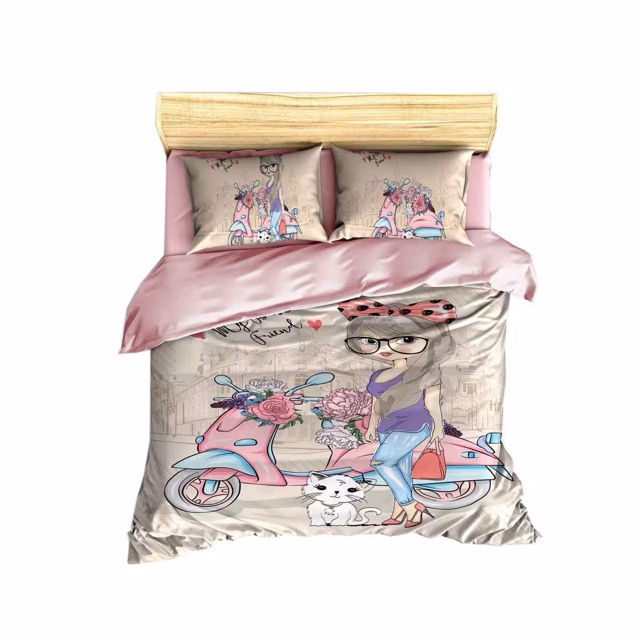 سرویس روتختی یک نفره کارینا مدل سه بعدی 5 تکه کد 1014