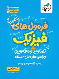 کتاب جیبی موضوعی شامل فرمول‌های فیزیک، تصاویر و مفاهیم ریاضی