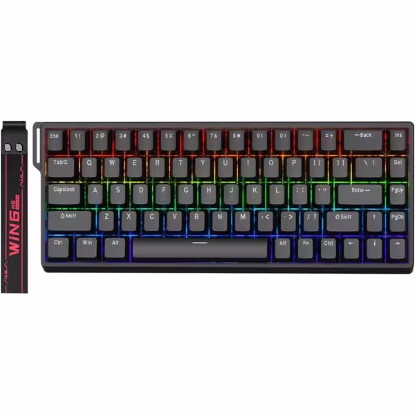 کیبورد گیمینگ مکانیکال AULA WIN68 ( رنگ کلید مشکی )