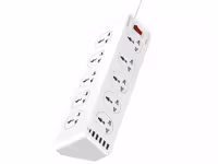 چندراهی برق 10 سوکت، 5 یواس‌بی و 1 تایپ‌‎سی الدنیو Ldnio Power Strip 2500W 2m UK Plug SC10610