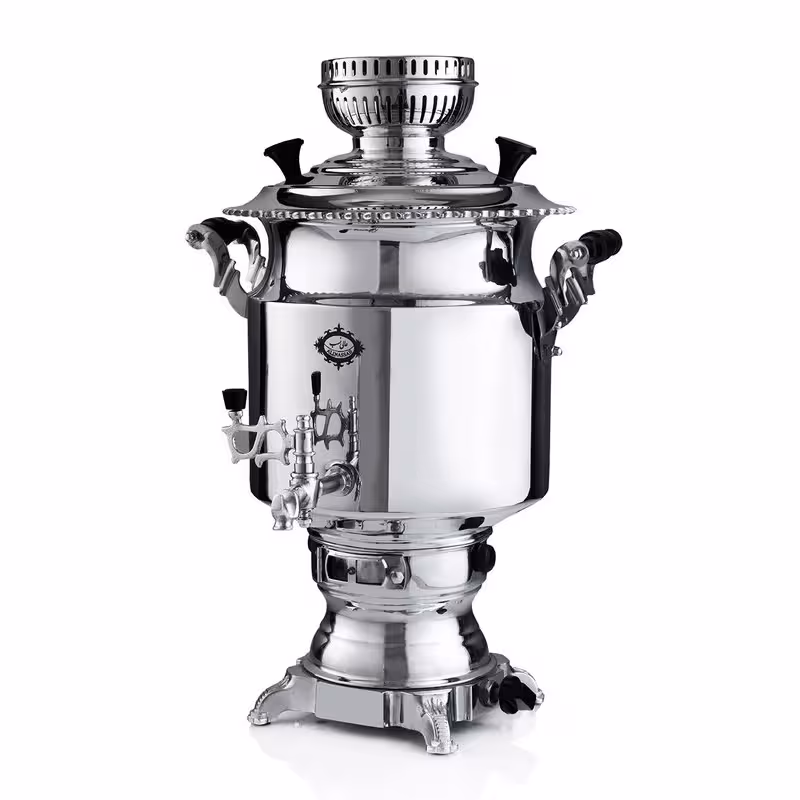 سماور گازسوز عالی نسب مدل آبتین سیمین (ظرفیت 6 لیتر)