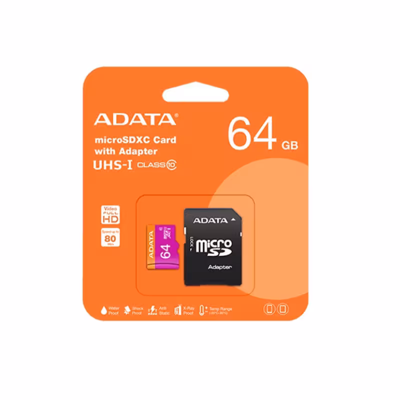 رم میکرو 64 گیگ ای دیتا ADATA Premier V10 U1 A1 100MB/s   خشاب