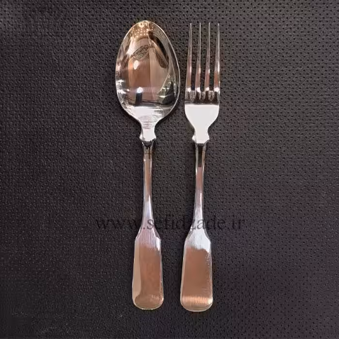 قاشق چنگال استیل صنایع استیل ایران مدل برشیا براق