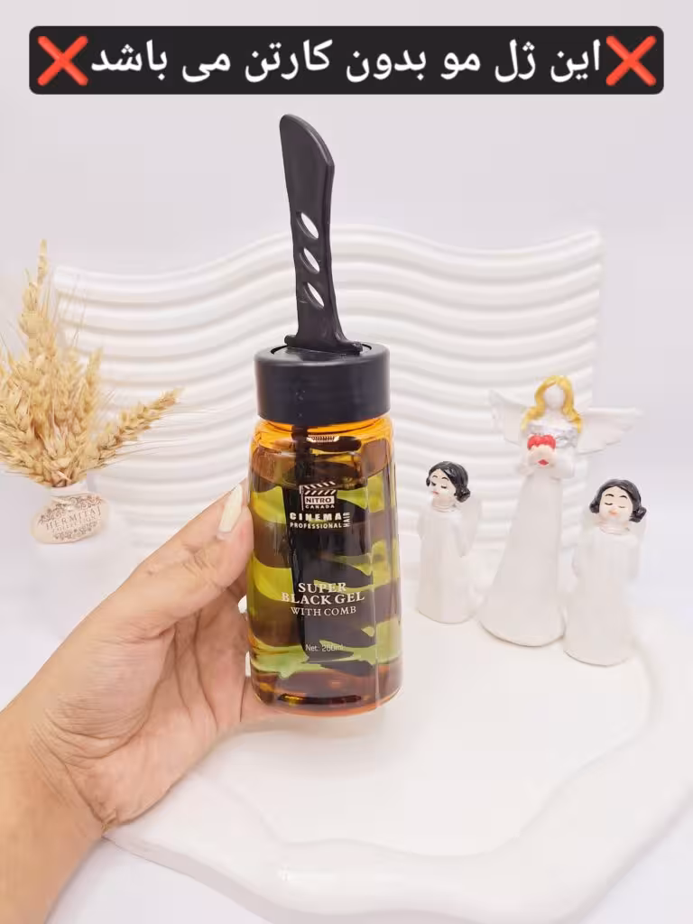 ژل شانه دار مو حرفه ای نیترو (بدون کارتن) رنگ بدنه زرد کد 1819