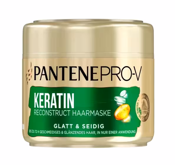 ماسک مو کراتین پنتن Pantene مدل Glatt and Seidig حجم 300 میل