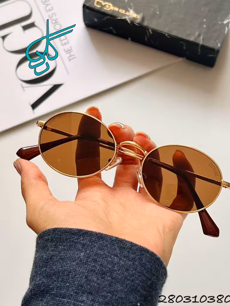 خرید عینک اسپرت برند ditiai رنگ قهوه ای دارای استاندارد uv400 و فرم فلزی همراه با کاور و دستمال کد 2415236 - ردگل