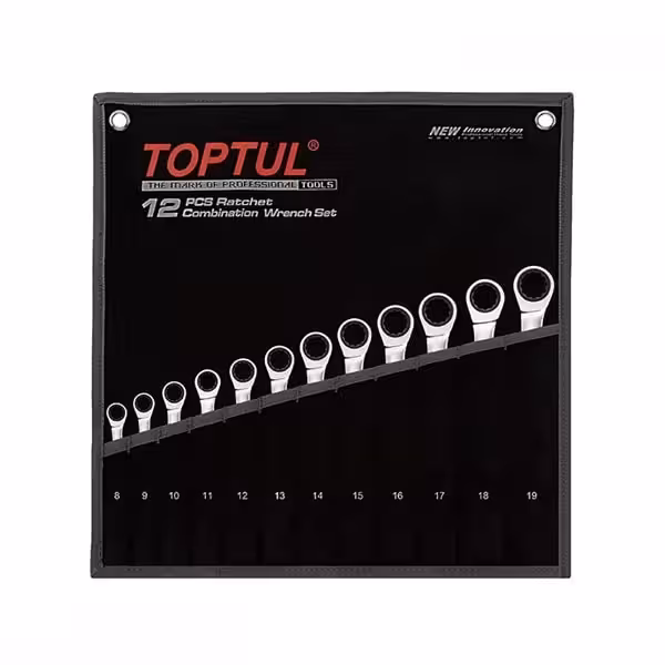 آچار جغجغه ای تاپ تول مدل GPAQ1202 مجموعه 12 عددی